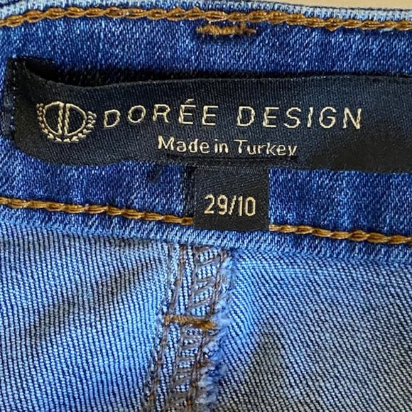 Dorée Design “Dora” Raw Hem Jean Skirt NWOT - Picture 3 of 7